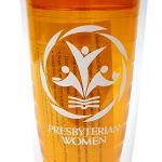 PW logo BPA-free tumbler, orange